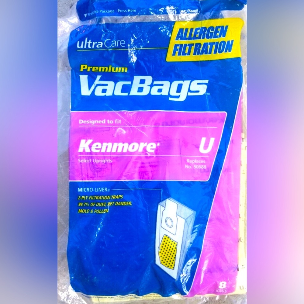 NEW Bag 6 Pack Ultra Care Premium Vacuum Bags KENMORE U 50688 Allergen Filter